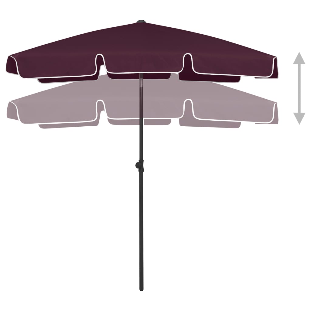 Beach Umbrella Bordeaux Red 180x120 cm- Outdoor Umbrellas & Sunshades - HomeShopIreland - Home Shop Ireland - Outdoor Umbrellas & Sunshades - Beach Umbrella Bordeaux Red 180x120 cm