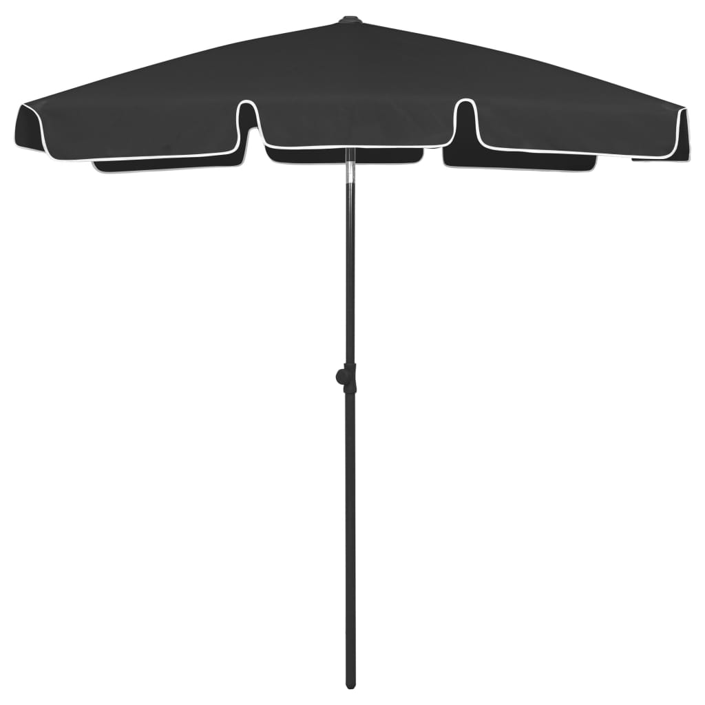 Beach Umbrella Black 180x120 cm- Outdoor Umbrellas & Sunshades - HomeShopIreland - Home Shop Ireland - Outdoor Umbrellas & Sunshades - Beach Umbrella Black 180x120 cm