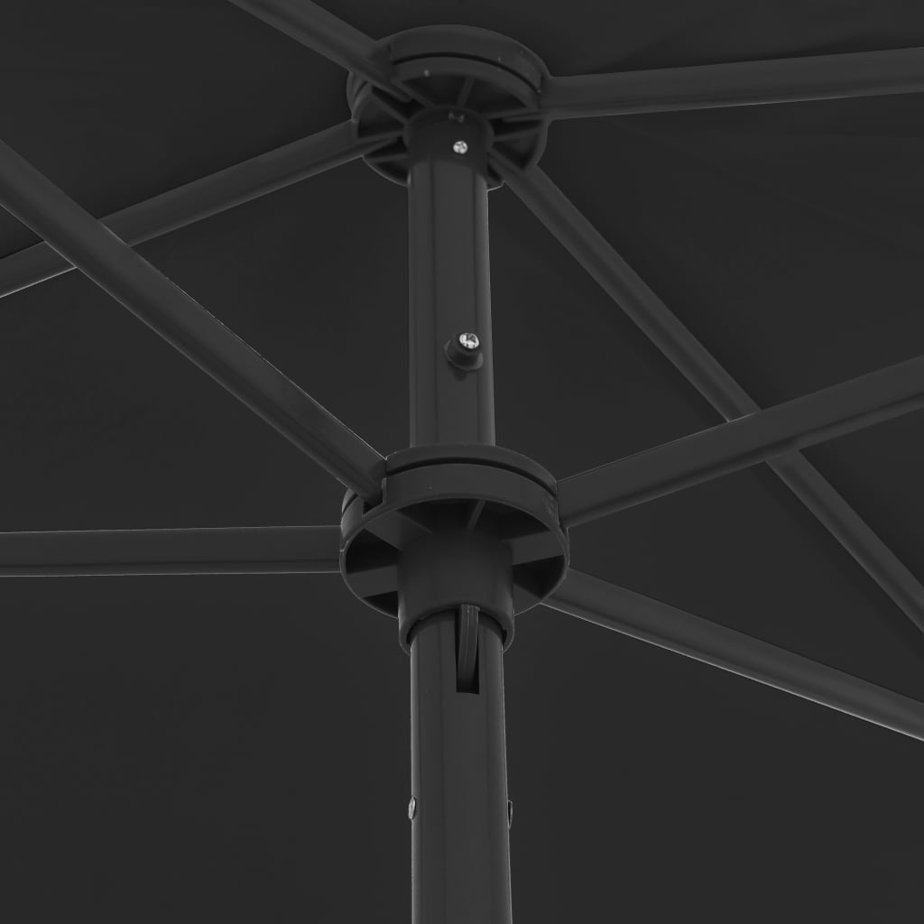 Beach Umbrella Black 180x120 cm- Outdoor Umbrellas & Sunshades - HomeShopIreland - Home Shop Ireland - Outdoor Umbrellas & Sunshades - Beach Umbrella Black 180x120 cm