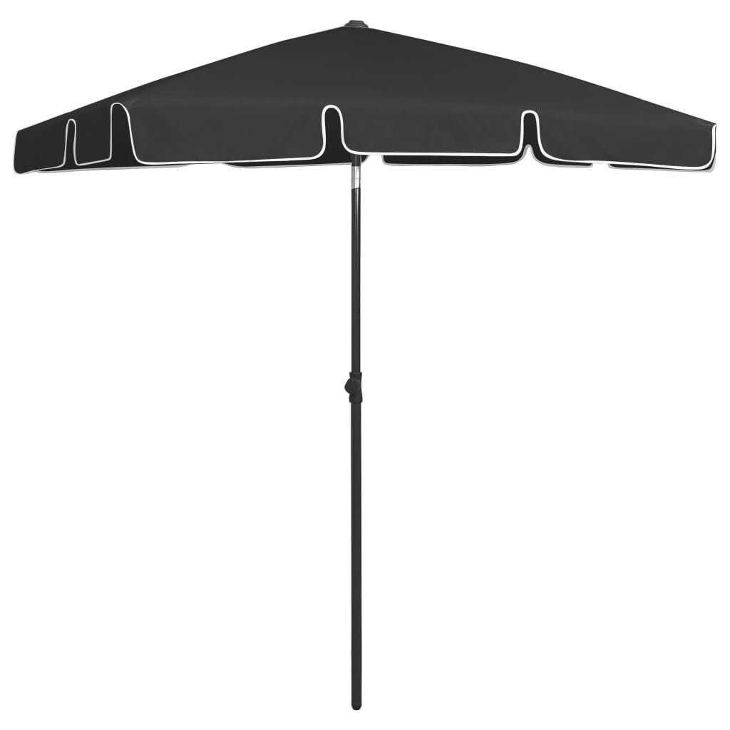 Beach Umbrella Black 180x120 cm- Outdoor Umbrellas & Sunshades - HomeShopIreland - Home Shop Ireland - Outdoor Umbrellas & Sunshades - Beach Umbrella Black 180x120 cm