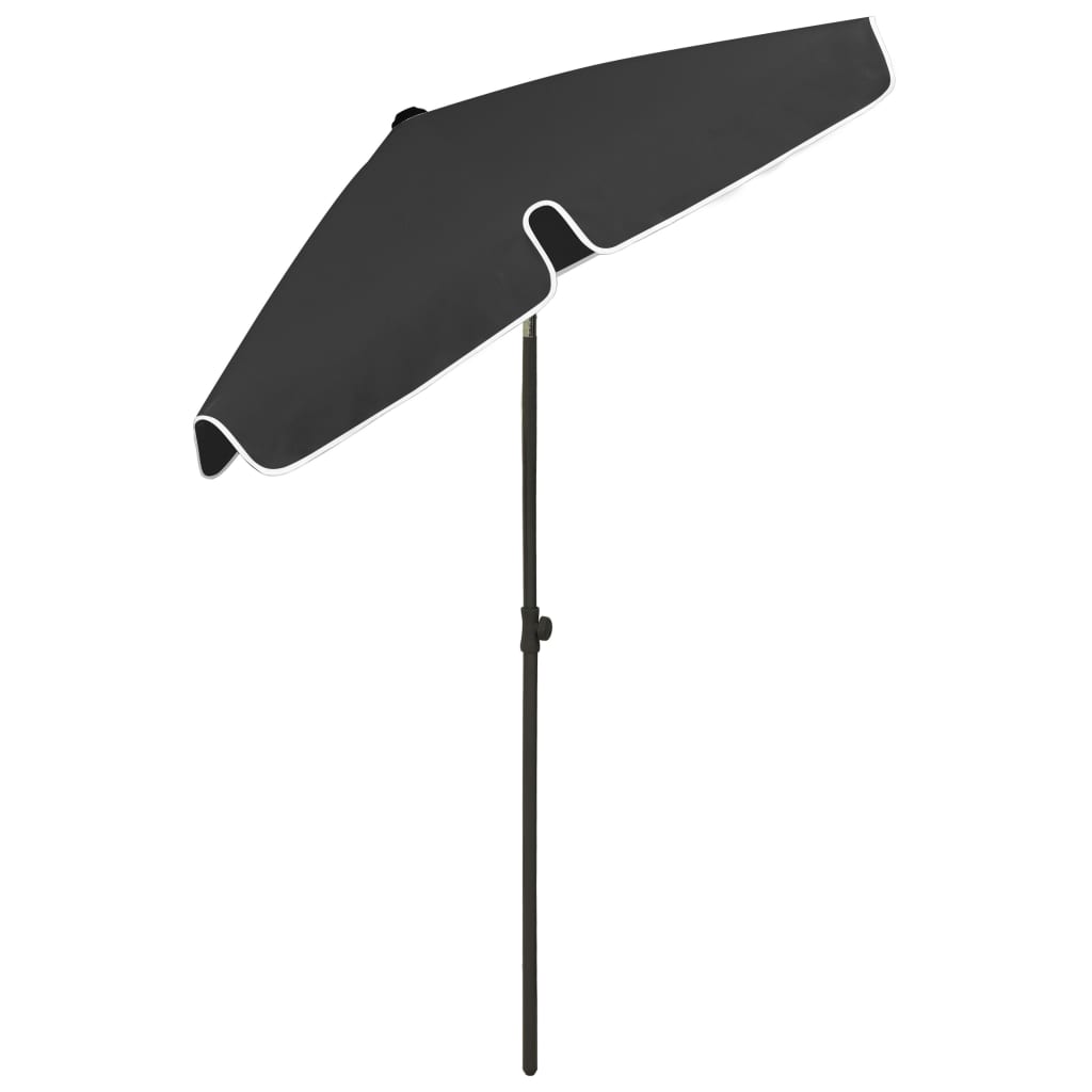 Beach Umbrella Black 180x120 cm- Outdoor Umbrellas & Sunshades - HomeShopIreland - Home Shop Ireland - Outdoor Umbrellas & Sunshades - Beach Umbrella Black 180x120 cm
