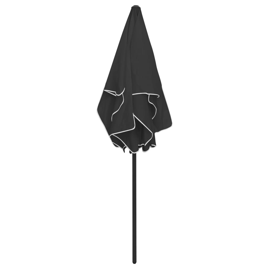 Beach Umbrella Black 180x120 cm- Outdoor Umbrellas & Sunshades - HomeShopIreland - Home Shop Ireland - Outdoor Umbrellas & Sunshades - Beach Umbrella Black 180x120 cm