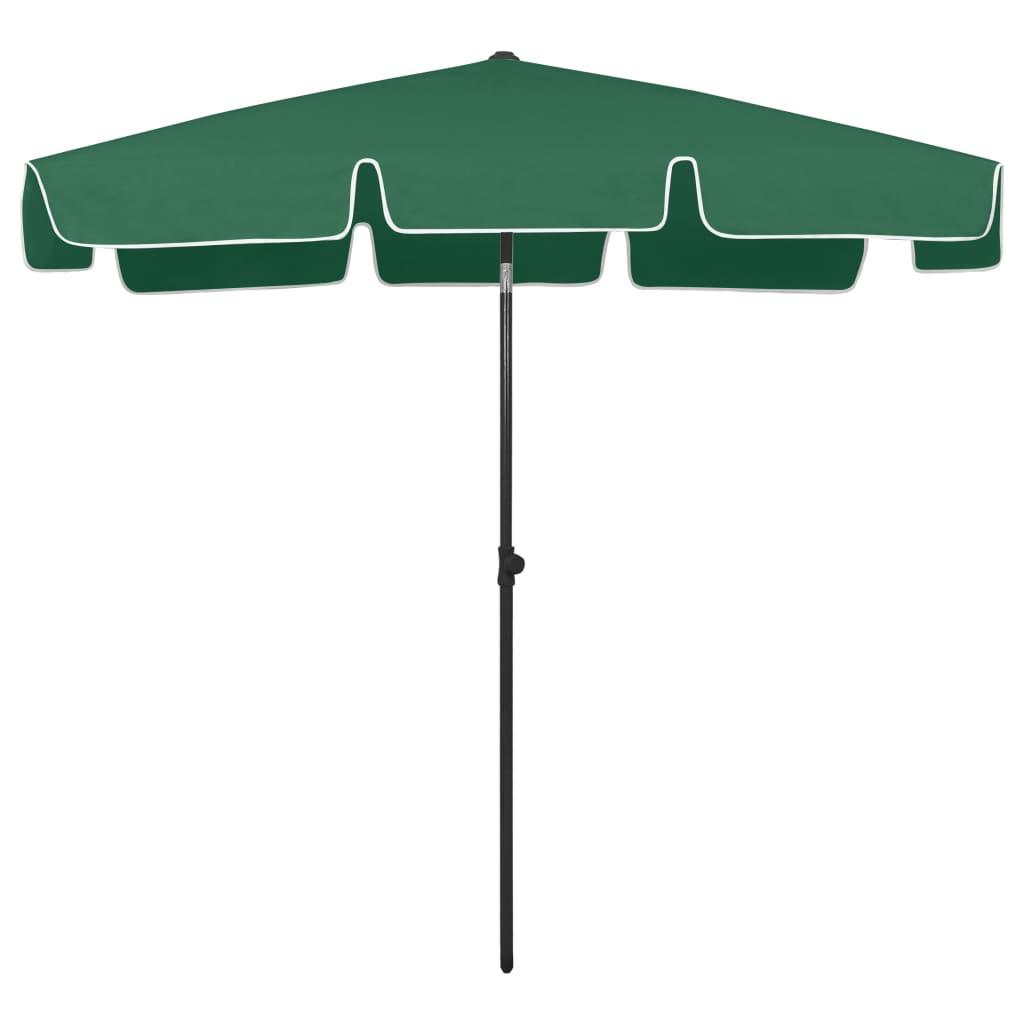 Beach Umbrella Green 200x125 cm- Outdoor Umbrellas & Sunshades - HomeShopIreland - Home Shop Ireland - Outdoor Umbrellas & Sunshades - Beach Umbrella Green 200x125 cm