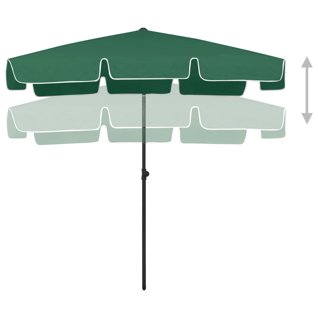 Beach Umbrella Green 200x125 cm- Outdoor Umbrellas & Sunshades - HomeShopIreland - Home Shop Ireland - Outdoor Umbrellas & Sunshades - Beach Umbrella Green 200x125 cm