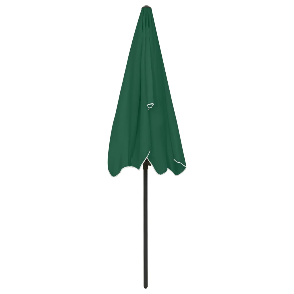 Beach Umbrella Green 200x125 cm- Outdoor Umbrellas & Sunshades - HomeShopIreland - Home Shop Ireland - Outdoor Umbrellas & Sunshades - Beach Umbrella Green 200x125 cm