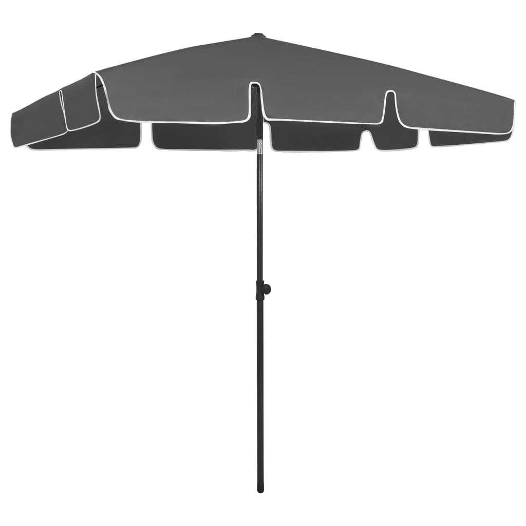 Beach Umbrella Anthracite 200x125 cm- Outdoor Umbrellas & Sunshades - HomeShopIreland - Home Shop Ireland - Outdoor Umbrellas & Sunshades - Beach Umbrella Anthracite 200x125 cm