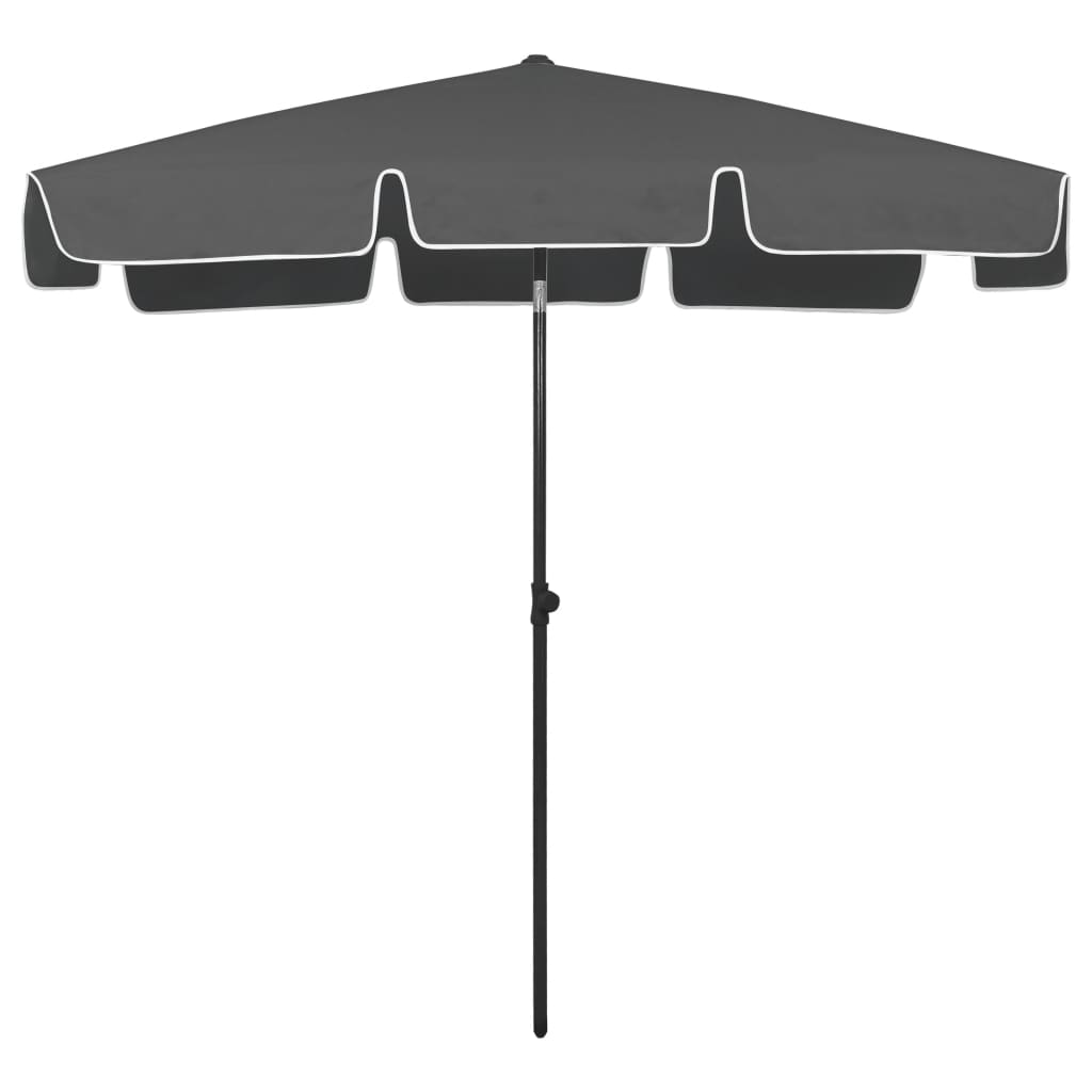 Beach Umbrella Anthracite 200x125 cm- Outdoor Umbrellas & Sunshades - HomeShopIreland - Home Shop Ireland - Outdoor Umbrellas & Sunshades - Beach Umbrella Anthracite 200x125 cm