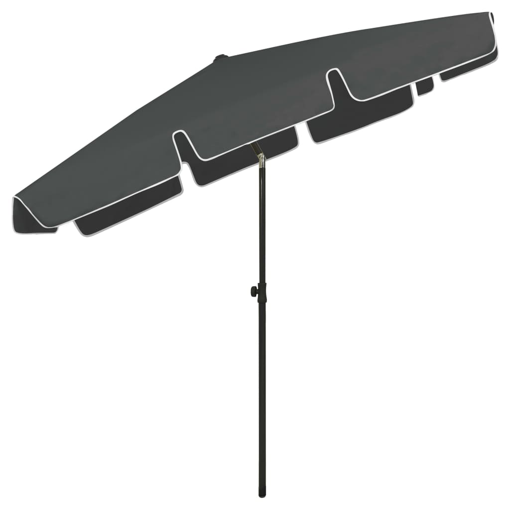 Beach Umbrella Anthracite 200x125 cm- Outdoor Umbrellas & Sunshades - HomeShopIreland - Home Shop Ireland - Outdoor Umbrellas & Sunshades - Beach Umbrella Anthracite 200x125 cm