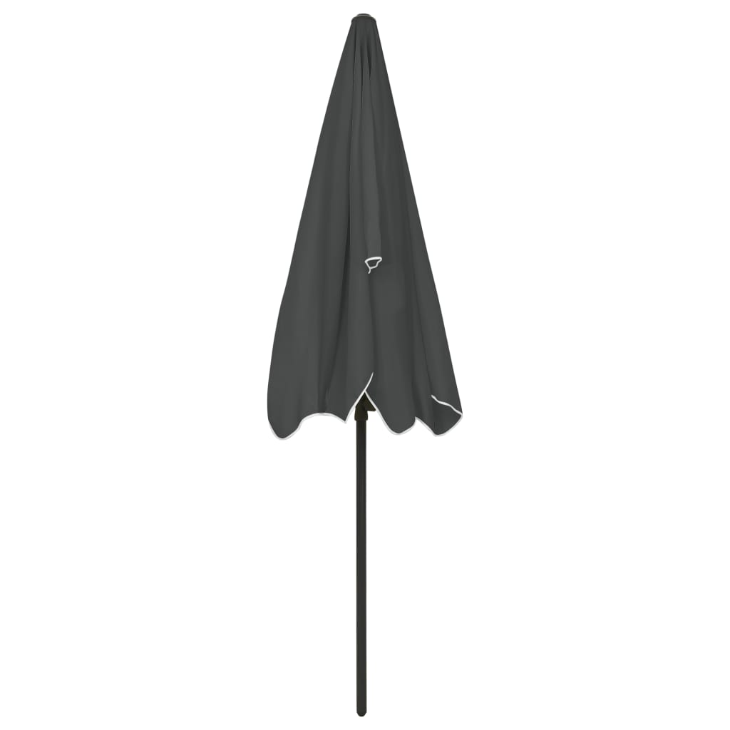 Beach Umbrella Anthracite 200x125 cm- Outdoor Umbrellas & Sunshades - HomeShopIreland - Home Shop Ireland - Outdoor Umbrellas & Sunshades - Beach Umbrella Anthracite 200x125 cm