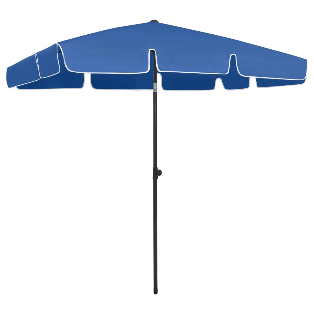 Beach Umbrella Azure Blue 200x125 cm- Outdoor Umbrellas & Sunshades - HomeShopIreland - Home Shop Ireland - Outdoor Umbrellas & Sunshades - Beach Umbrella Azure Blue 200x125 cm
