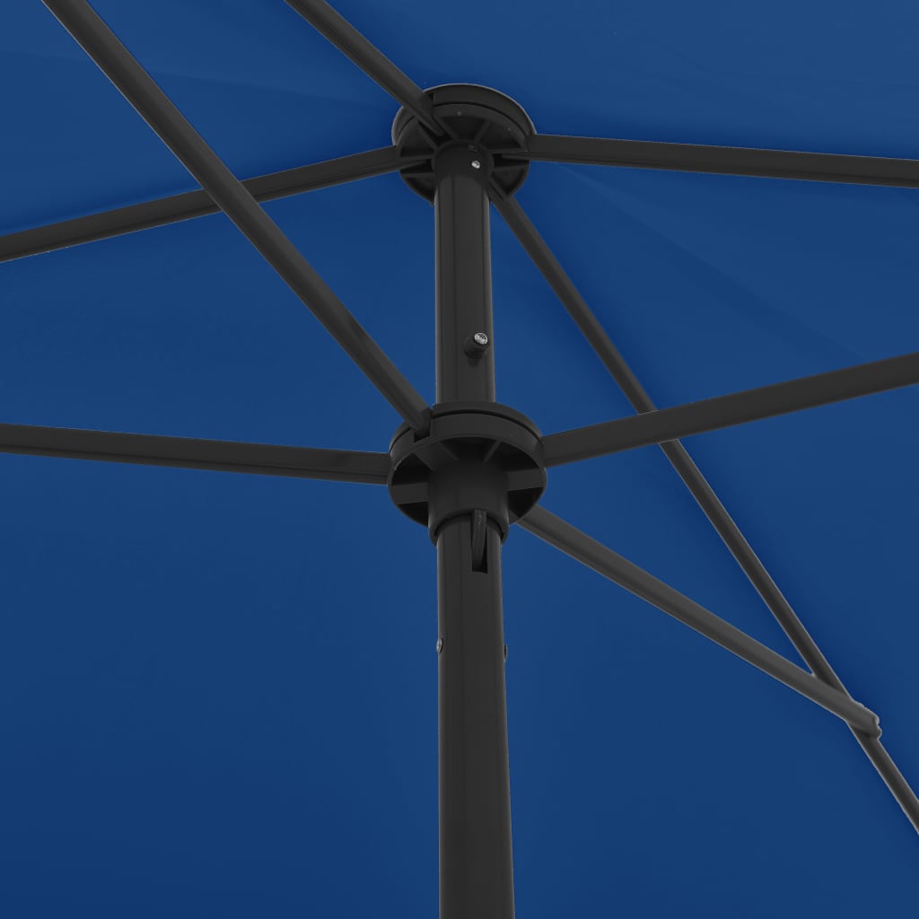 Beach Umbrella Azure Blue 200x125 cm- Outdoor Umbrellas & Sunshades - HomeShopIreland - Home Shop Ireland - Outdoor Umbrellas & Sunshades - Beach Umbrella Azure Blue 200x125 cm