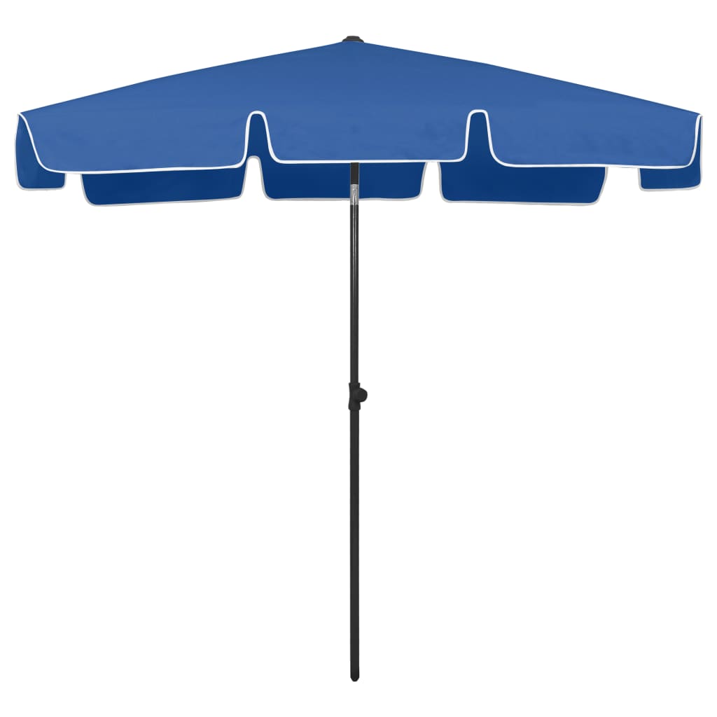 Beach Umbrella Azure Blue 200x125 cm- Outdoor Umbrellas & Sunshades - HomeShopIreland - Home Shop Ireland - Outdoor Umbrellas & Sunshades - Beach Umbrella Azure Blue 200x125 cm