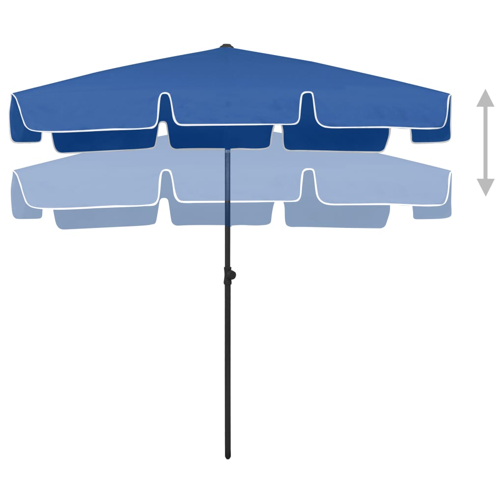 Beach Umbrella Azure Blue 200x125 cm- Outdoor Umbrellas & Sunshades - HomeShopIreland - Home Shop Ireland - Outdoor Umbrellas & Sunshades - Beach Umbrella Azure Blue 200x125 cm