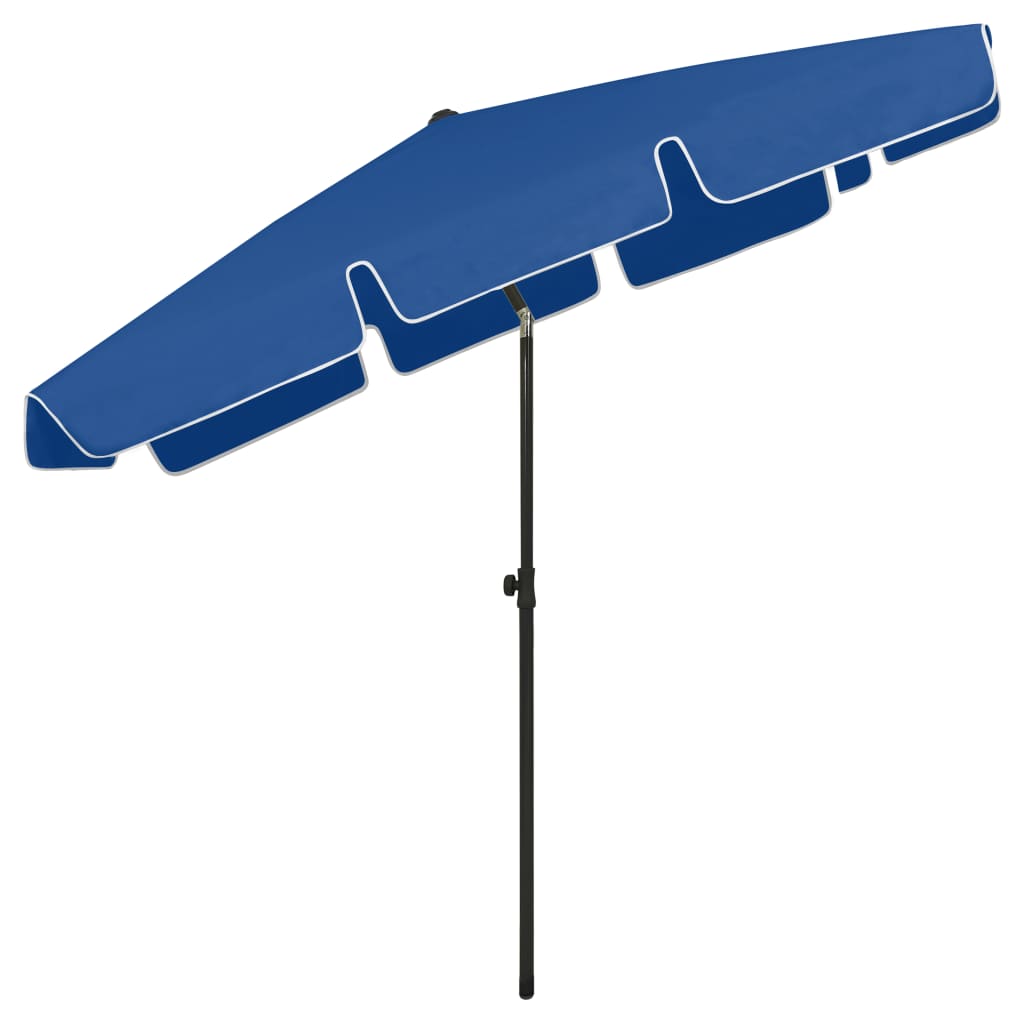 Beach Umbrella Azure Blue 200x125 cm- Outdoor Umbrellas & Sunshades - HomeShopIreland - Home Shop Ireland - Outdoor Umbrellas & Sunshades - Beach Umbrella Azure Blue 200x125 cm