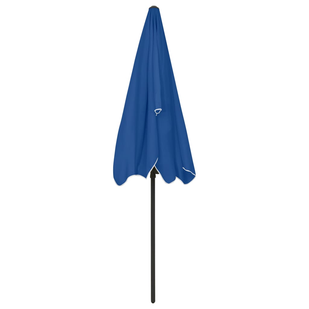 Beach Umbrella Azure Blue 200x125 cm- Outdoor Umbrellas & Sunshades - HomeShopIreland - Home Shop Ireland - Outdoor Umbrellas & Sunshades - Beach Umbrella Azure Blue 200x125 cm