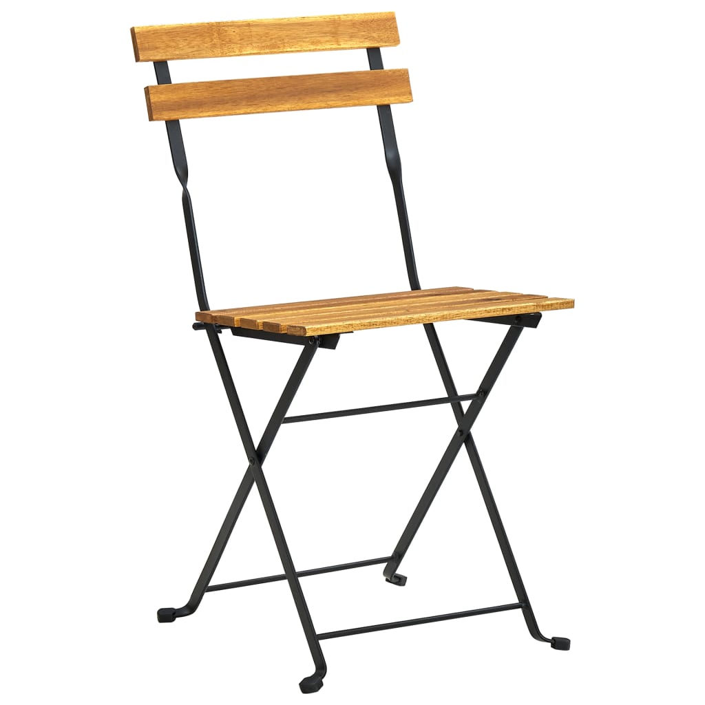 Folding Bistro Chair 4 pcs Solid Acacia Wood- Outdoor Chairs - HomeShopIreland - Home Shop Ireland - Outdoor Chairs - Folding Bistro Chair 4 pcs Solid Acacia Wood