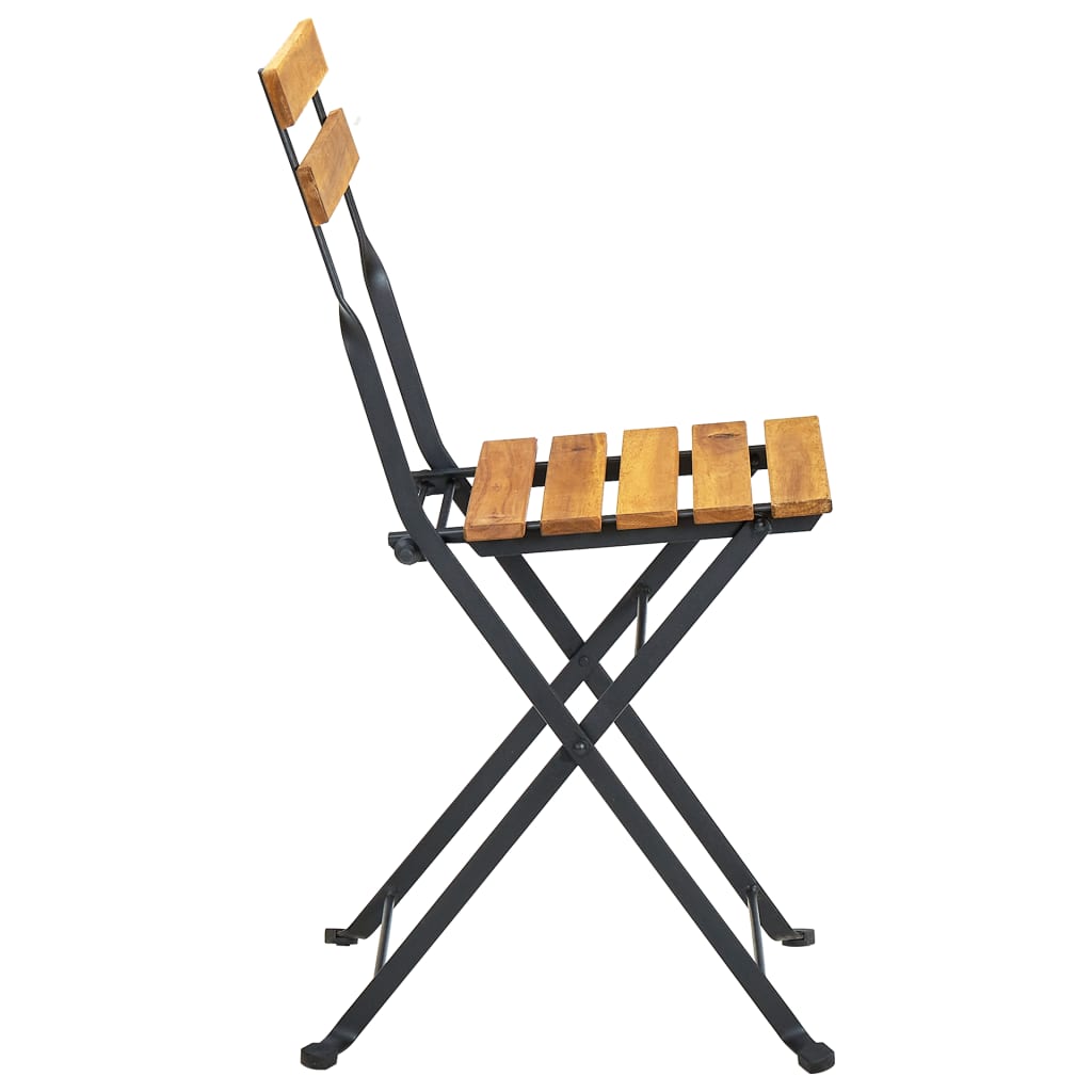 Folding Bistro Chair 4 pcs Solid Acacia Wood- Outdoor Chairs - HomeShopIreland - Home Shop Ireland - Outdoor Chairs - Folding Bistro Chair 4 pcs Solid Acacia Wood