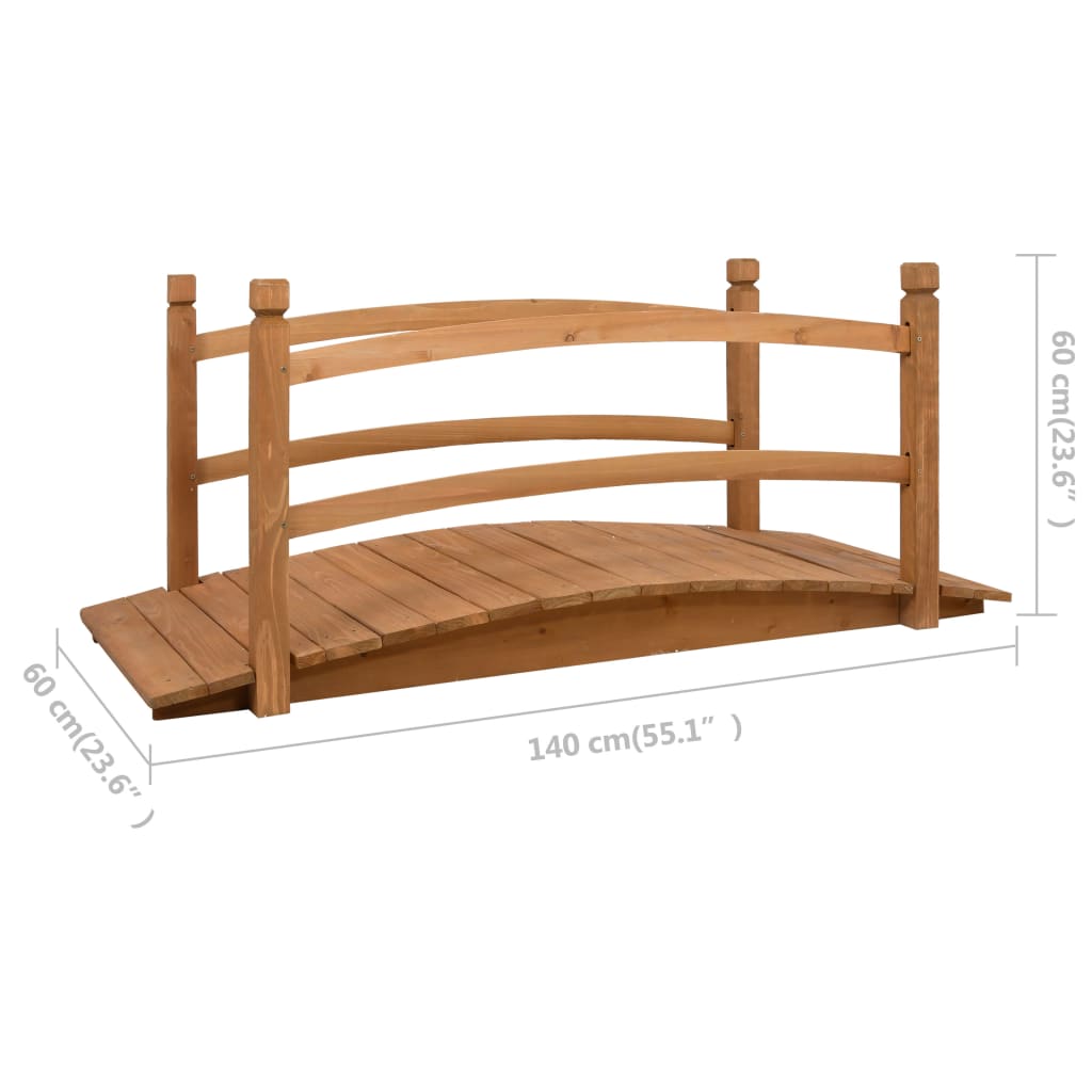 Garden Bridge 140x60x60 cm Solid Firwood- Garden Bridges - HomeShopIreland - Home Shop Ireland - Garden Bridges - Garden Bridge 140x60x60 cm Solid Firwood