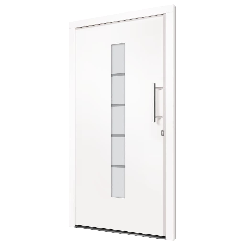Front Door Aluminium and PVC White 110x210 cm- Home Doors - HomeShopIreland - Home Shop Ireland - Home Doors - Front Door Aluminium and PVC White 110x210 cm