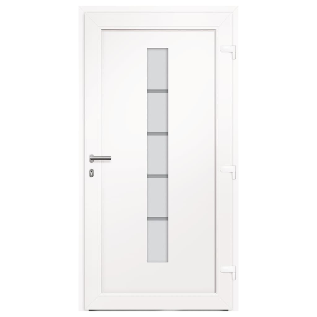 Front Door Aluminium and PVC White 110x210 cm- Home Doors - HomeShopIreland - Home Shop Ireland - Home Doors - Front Door Aluminium and PVC White 110x210 cm