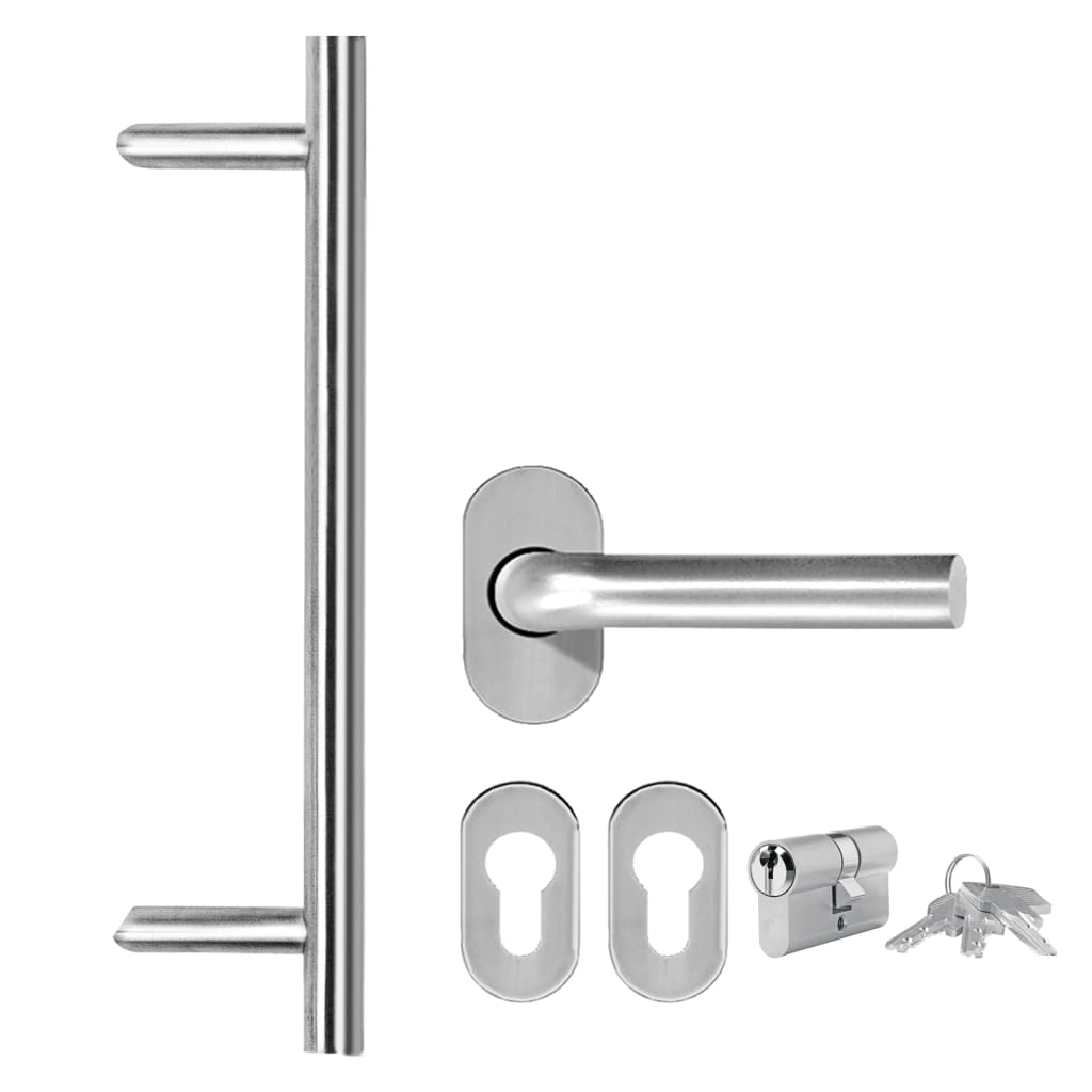 Front Door Aluminium and PVC White 110x210 cm- Home Doors - HomeShopIreland - Home Shop Ireland - Home Doors - Front Door Aluminium and PVC White 110x210 cm