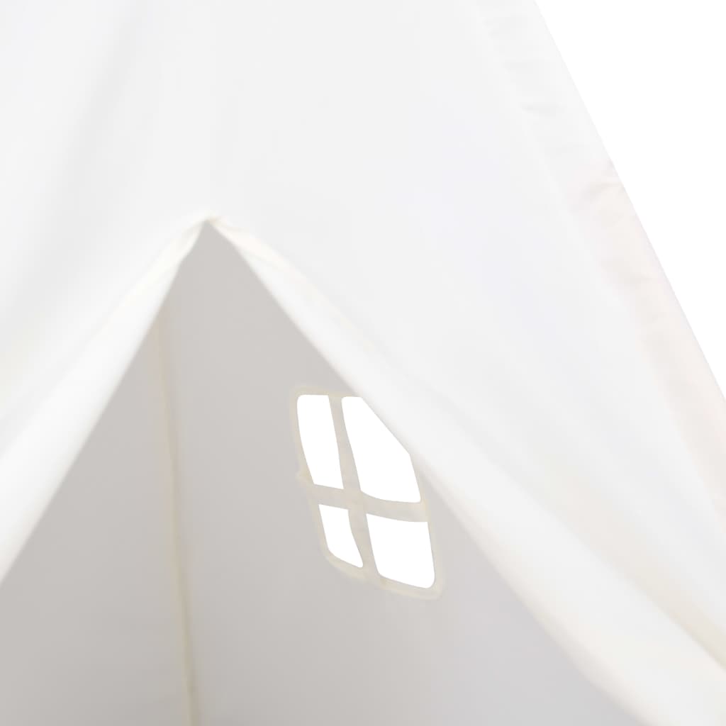 Children Teepee Tent with Bag Peach Skin White 120x120x150 cm- Play Tents & Tunnels - HomeShopIreland - Home Shop Ireland - Play Tents & Tunnels - Children Teepee Tent with Bag Peach Skin White 120x120x150 cm