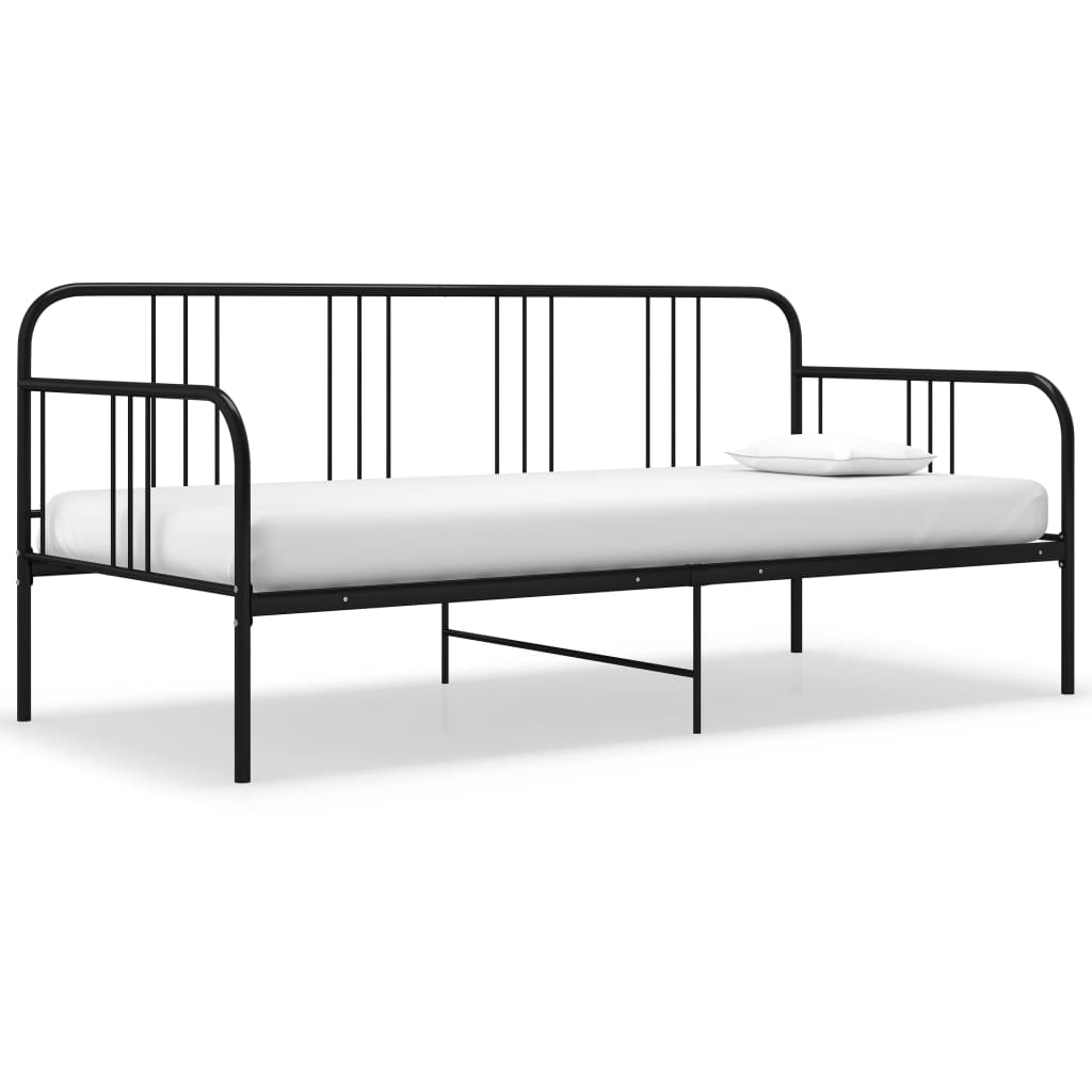 Sofa Bed Frame Black Metal 90x200 cm- Beds & Bed Frames - HomeShopIreland - Home Shop Ireland - Beds & Bed Frames - Sofa Bed Frame Black Metal 90x200 cm