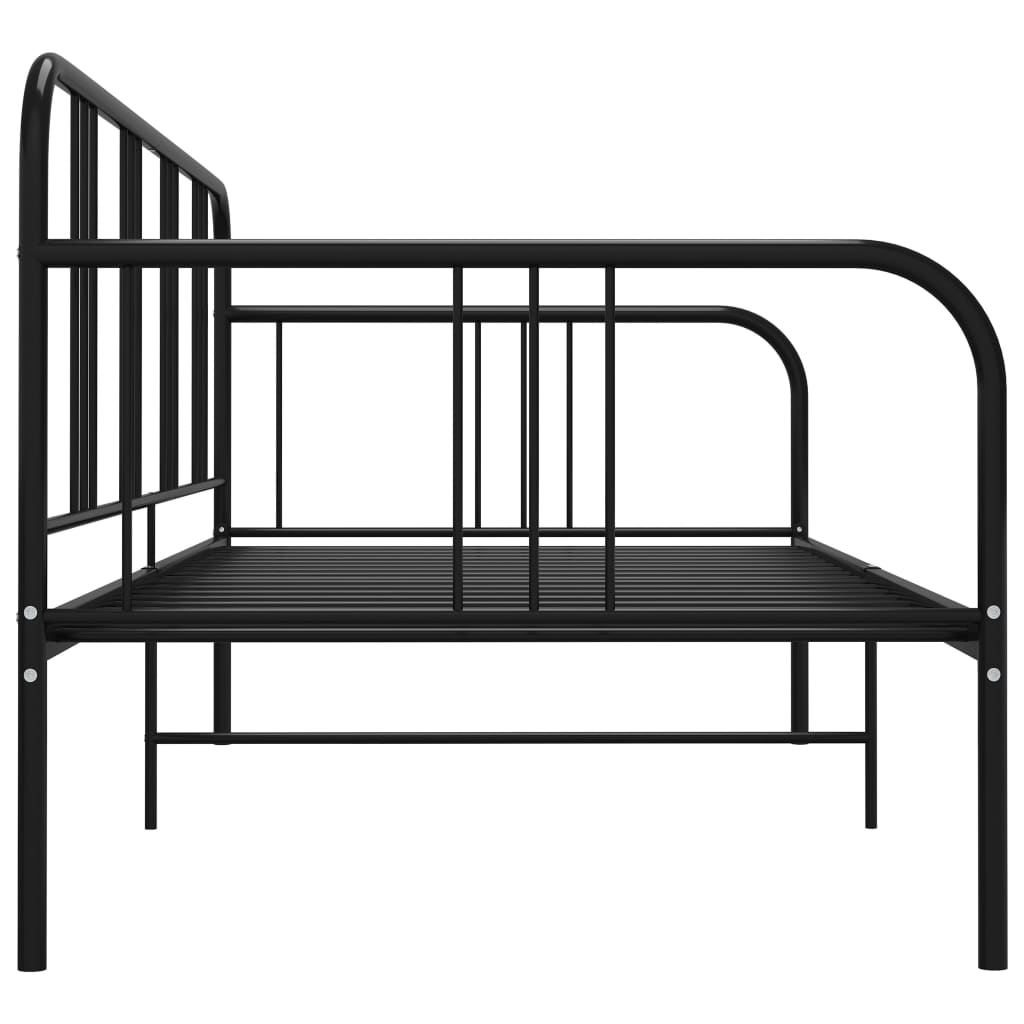 Sofa Bed Frame Black Metal 90x200 cm- Beds & Bed Frames - HomeShopIreland - Home Shop Ireland - Beds & Bed Frames - Sofa Bed Frame Black Metal 90x200 cm