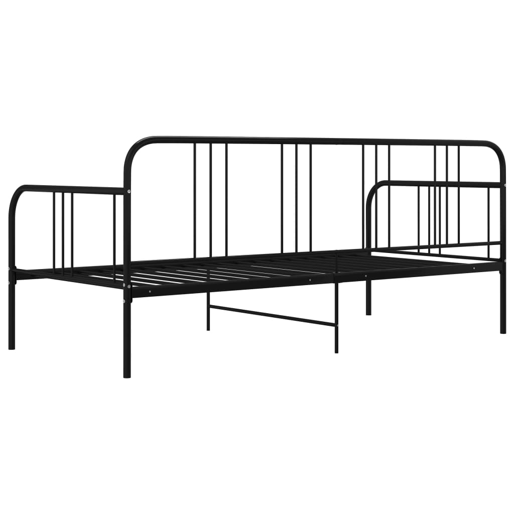Sofa Bed Frame Black Metal 90x200 cm- Beds & Bed Frames - HomeShopIreland - Home Shop Ireland - Beds & Bed Frames - Sofa Bed Frame Black Metal 90x200 cm