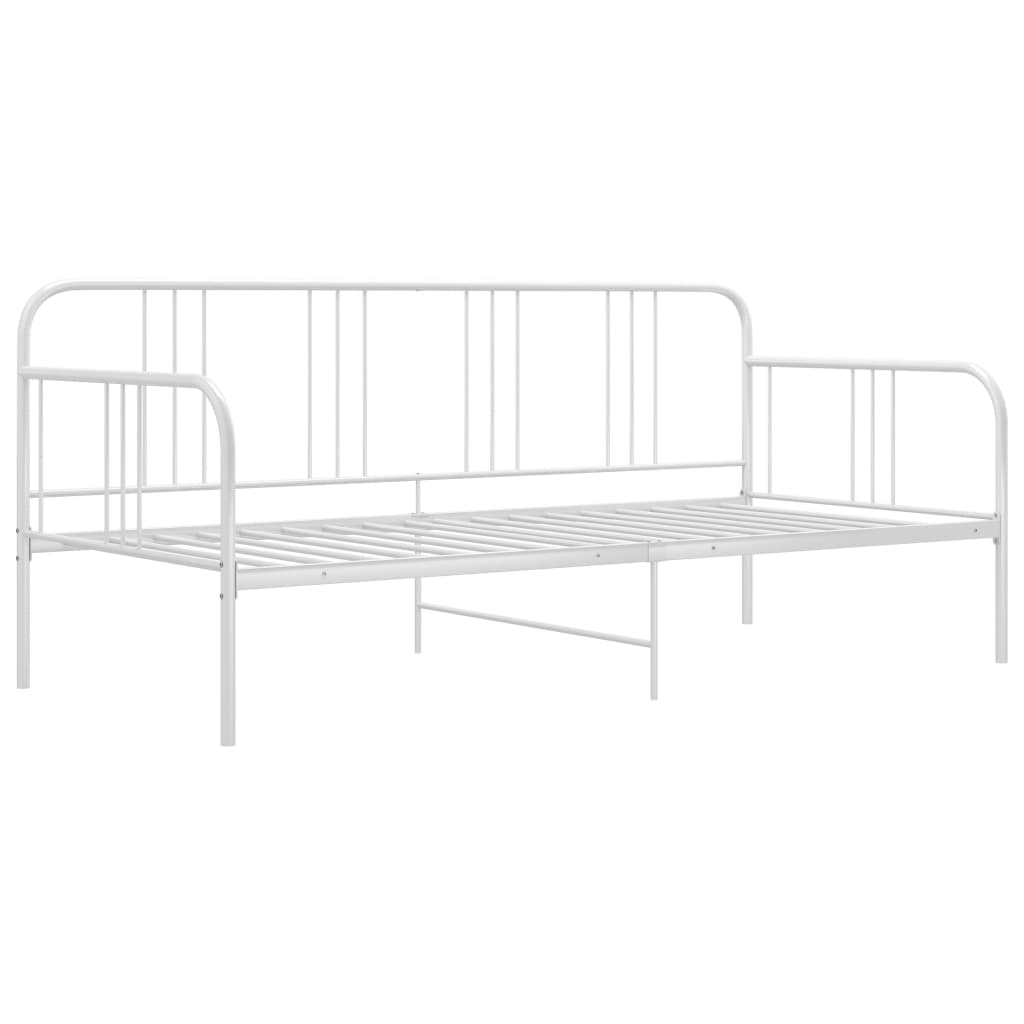 Sofa Bed Frame White Metal 90x200 cm- Beds & Bed Frames - HomeShopIreland - Home Shop Ireland - Beds & Bed Frames - Sofa Bed Frame White Metal 90x200 cm
