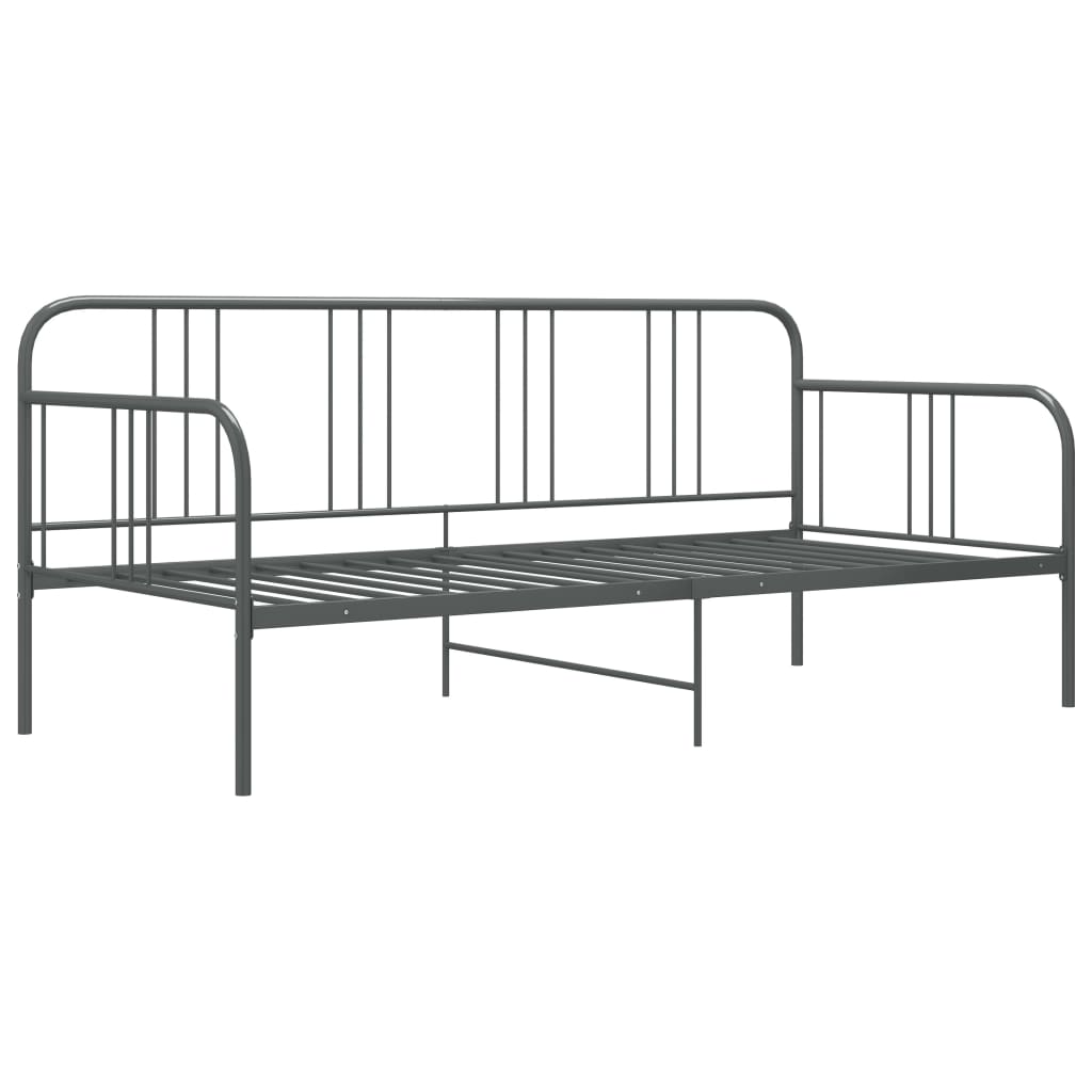 Sofa Bed Frame Grey Metal 90x200 cm- Beds & Bed Frames - HomeShopIreland - Home Shop Ireland - Beds & Bed Frames - Sofa Bed Frame Grey Metal 90x200 cm