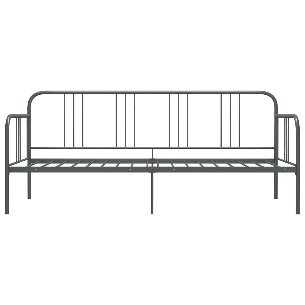Sofa Bed Frame Grey Metal 90x200 cm- Beds & Bed Frames - HomeShopIreland - Home Shop Ireland - Beds & Bed Frames - Sofa Bed Frame Grey Metal 90x200 cm