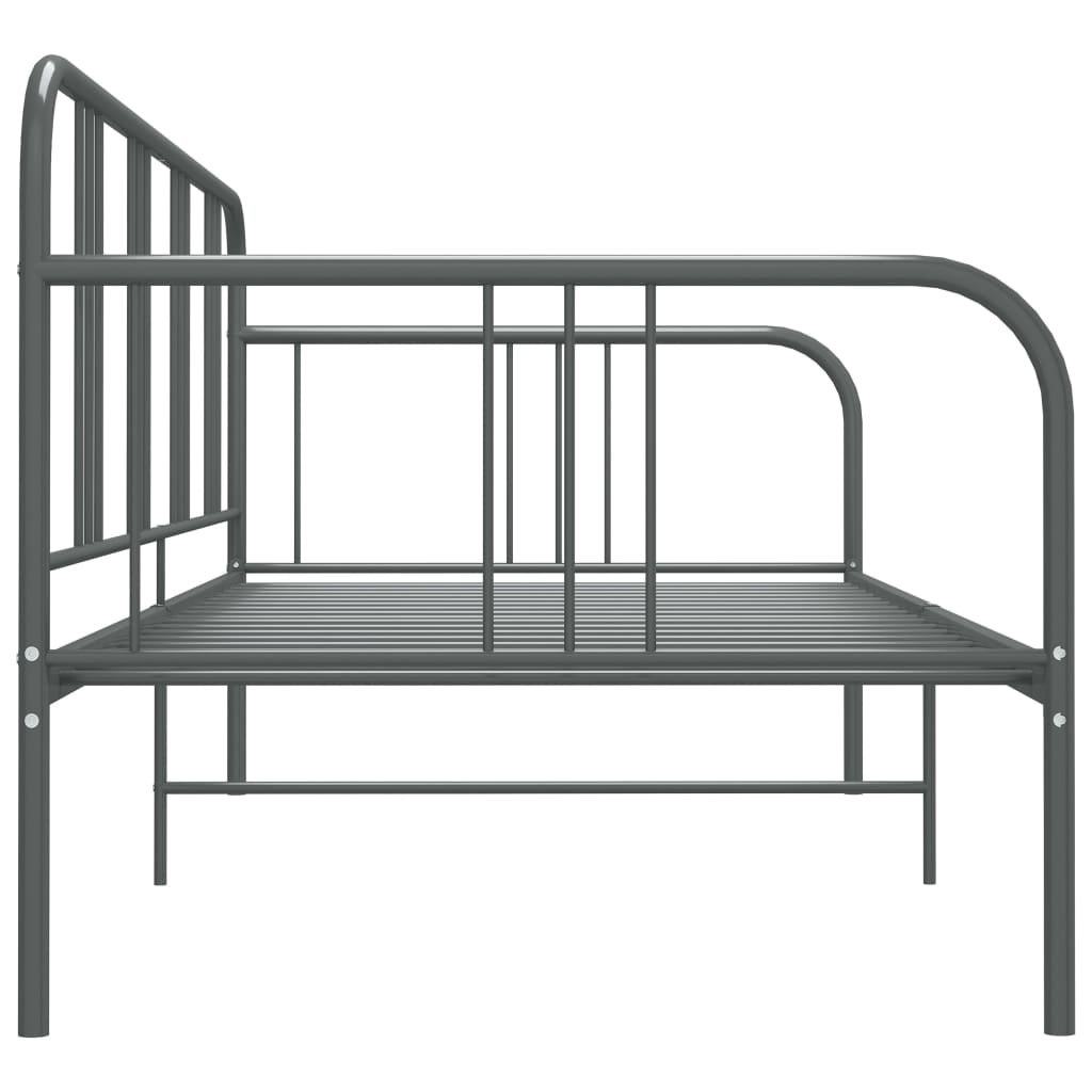 Sofa Bed Frame Grey Metal 90x200 cm- Beds & Bed Frames - HomeShopIreland - Home Shop Ireland - Beds & Bed Frames - Sofa Bed Frame Grey Metal 90x200 cm