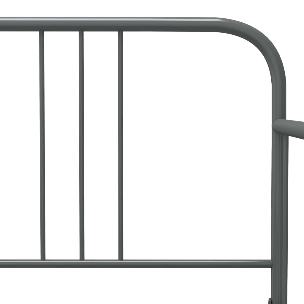 Sofa Bed Frame Grey Metal 90x200 cm- Beds & Bed Frames - HomeShopIreland - Home Shop Ireland - Beds & Bed Frames - Sofa Bed Frame Grey Metal 90x200 cm