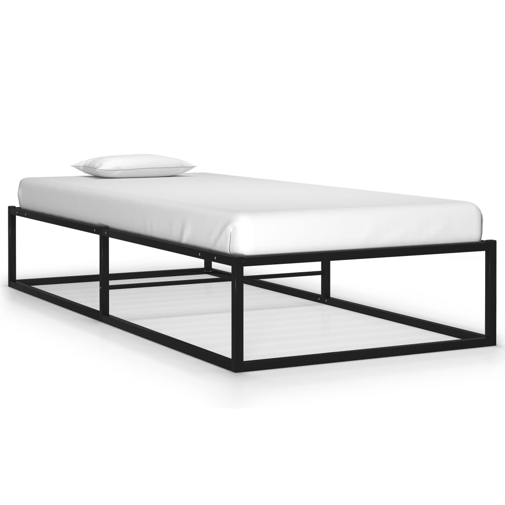 Bed Frame Black Metal 90x200 cm- Beds & Bed Frames - HomeShopIreland - Home Shop Ireland - Beds & Bed Frames - Bed Frame Black Metal 90x200 cm