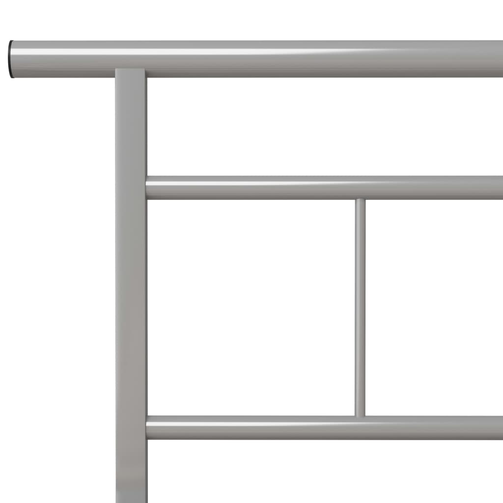 Bed Frame Grey Metal 100x200 cm- Beds & Bed Frames - HomeShopIreland - Home Shop Ireland - Beds & Bed Frames - Bed Frame Grey Metal 100x200 cm
