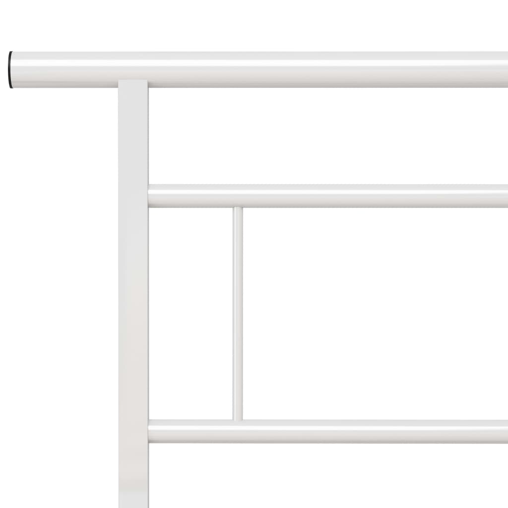 Bed Frame White Metal 140x200 cm- Beds & Bed Frames - HomeShopIreland - Home Shop Ireland - Beds & Bed Frames - Bed Frame White Metal 140x200 cm