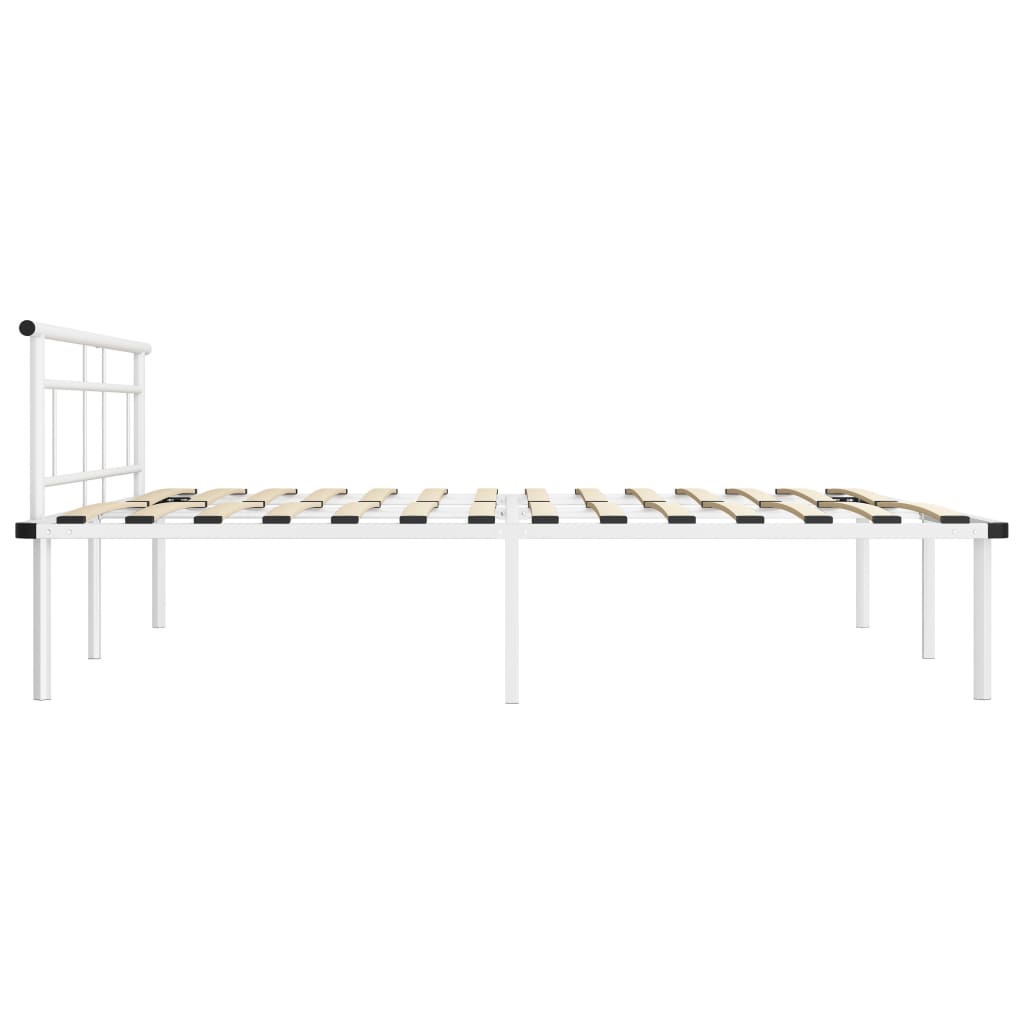 Bed Frame White Metal 180x200 cm- Beds & Bed Frames - HomeShopIreland - Home Shop Ireland - Beds & Bed Frames - Bed Frame White Metal 180x200 cm