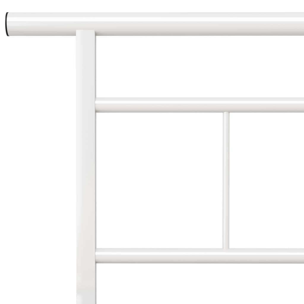 Bed Frame White Metal 180x200 cm- Beds & Bed Frames - HomeShopIreland - Home Shop Ireland - Beds & Bed Frames - Bed Frame White Metal 180x200 cm