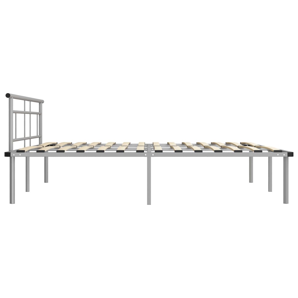 Bed Frame Grey Metal 180x200 cm- Beds & Bed Frames - HomeShopIreland - Home Shop Ireland - Beds & Bed Frames - Bed Frame Grey Metal 180x200 cm