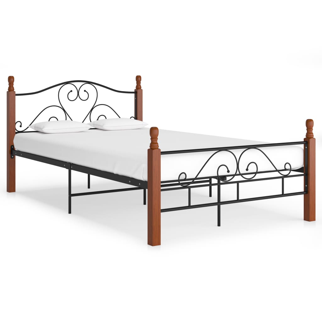 Bed Frame Black Metal 120x200 cm- Beds & Bed Frames - HomeShopIreland - Home Shop Ireland - Beds & Bed Frames - Bed Frame Black Metal 120x200 cm