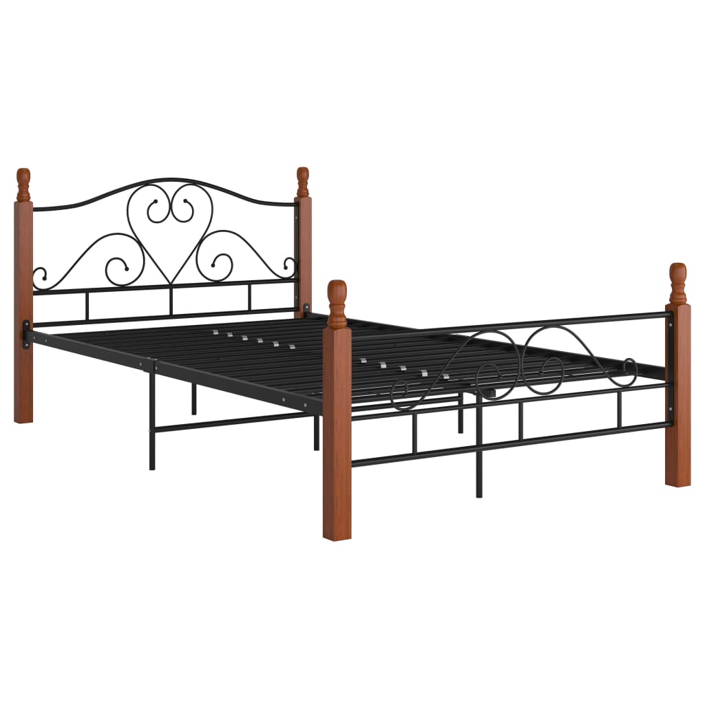 Bed Frame Black Metal 120x200 cm- Beds & Bed Frames - HomeShopIreland - Home Shop Ireland - Beds & Bed Frames - Bed Frame Black Metal 120x200 cm