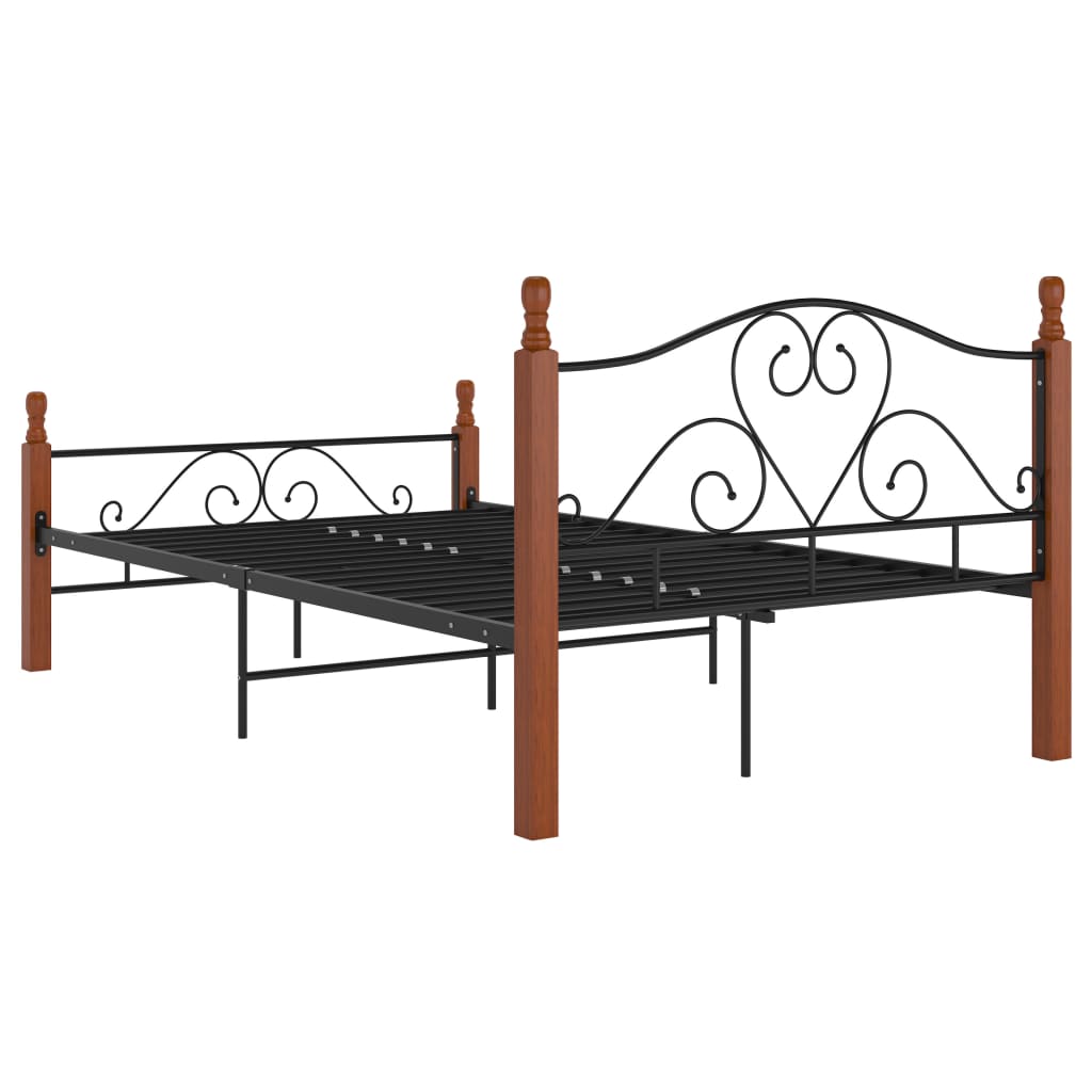 Bed Frame Black Metal 120x200 cm- Beds & Bed Frames - HomeShopIreland - Home Shop Ireland - Beds & Bed Frames - Bed Frame Black Metal 120x200 cm