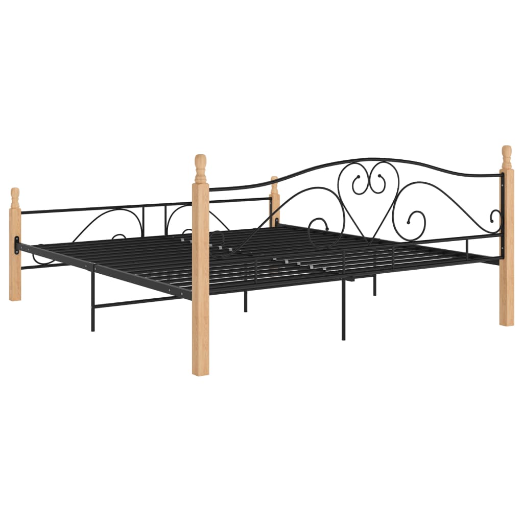 Bed Frame Black Metal 180x200 cm- Beds & Bed Frames - HomeShopIreland - Home Shop Ireland - Beds & Bed Frames - Bed Frame Black Metal 180x200 cm