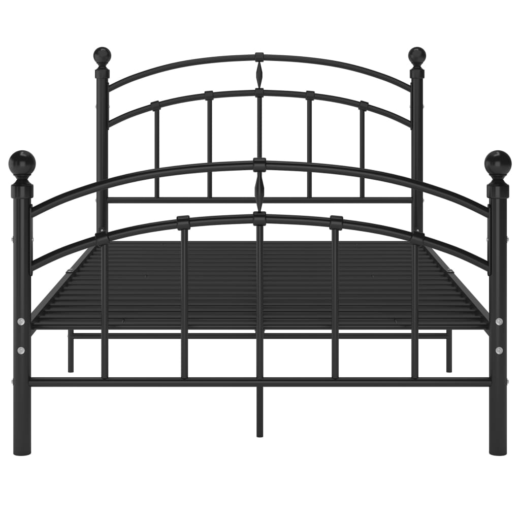 Bed Frame Black Metal 120x200 cm- Beds & Bed Frames - HomeShopIreland - Home Shop Ireland - Beds & Bed Frames - Bed Frame Black Metal 120x200 cm