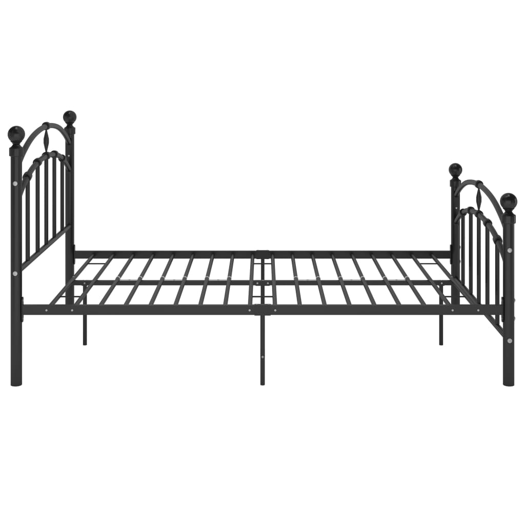 Bed Frame Black Metal 120x200 cm- Beds & Bed Frames - HomeShopIreland - Home Shop Ireland - Beds & Bed Frames - Bed Frame Black Metal 120x200 cm