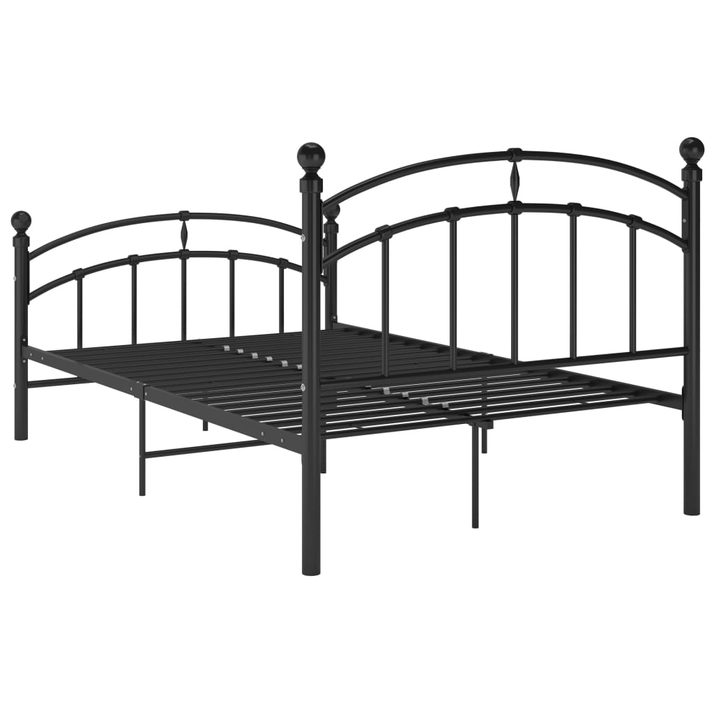 Bed Frame Black Metal 120x200 cm- Beds & Bed Frames - HomeShopIreland - Home Shop Ireland - Beds & Bed Frames - Bed Frame Black Metal 120x200 cm