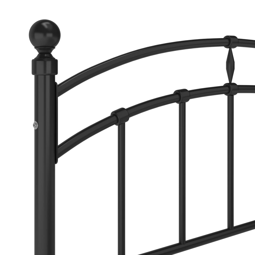 Bed Frame Black Metal 120x200 cm- Beds & Bed Frames - HomeShopIreland - Home Shop Ireland - Beds & Bed Frames - Bed Frame Black Metal 120x200 cm