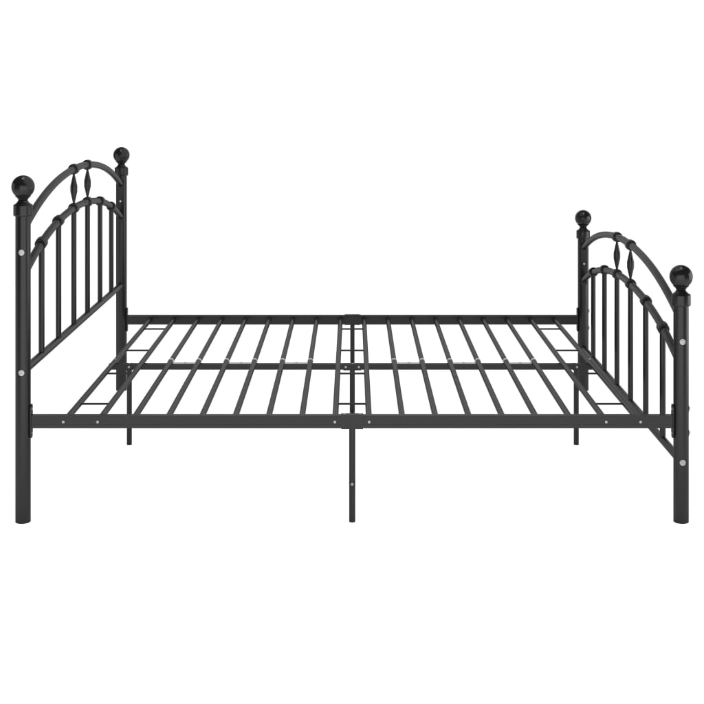 Bed Frame Black Metal 140x200 cm- Beds & Bed Frames - HomeShopIreland - Home Shop Ireland - Beds & Bed Frames - Bed Frame Black Metal 140x200 cm