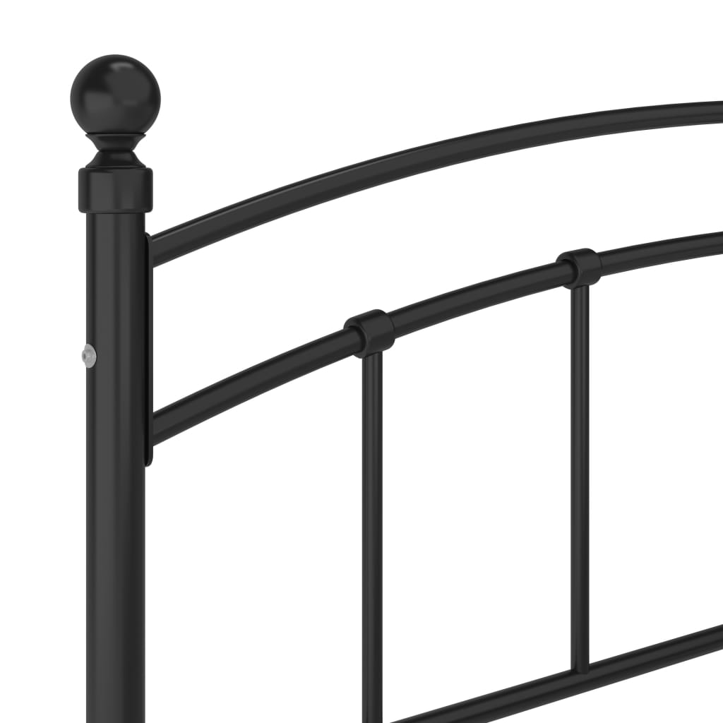 Bed Frame Black Metal 140x200 cm- Beds & Bed Frames - HomeShopIreland - Home Shop Ireland - Beds & Bed Frames - Bed Frame Black Metal 140x200 cm